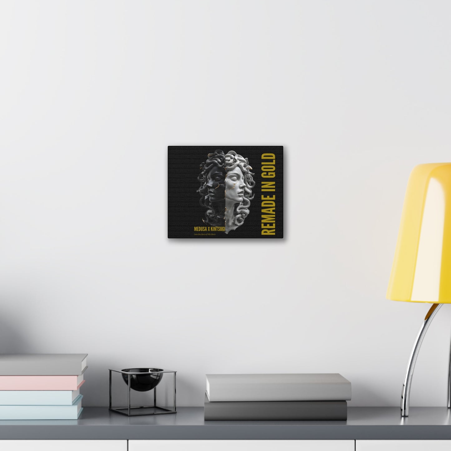 Remade in Gold™: Medusa x Kintsugi Canvas Wall Art