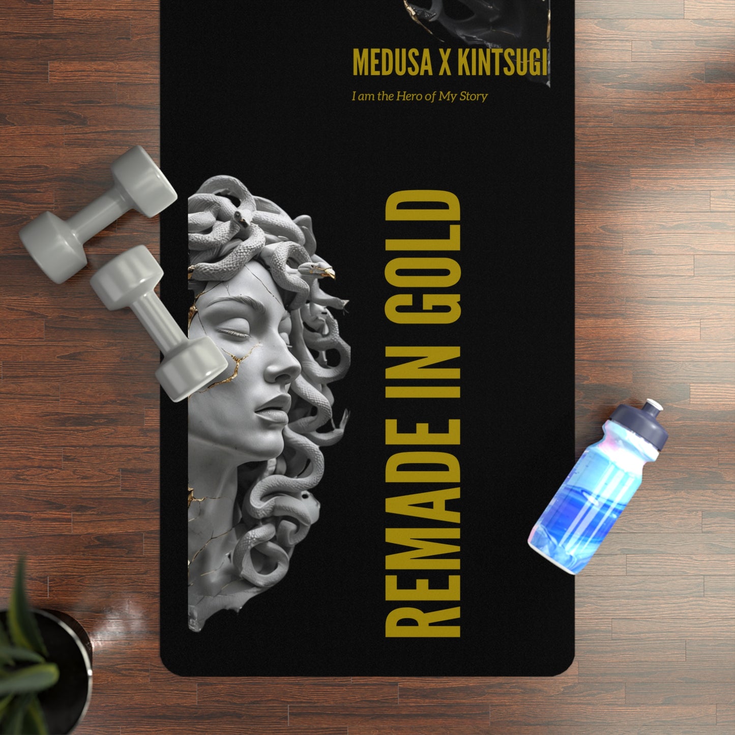 Remade in Gold™ – Medusa x Kintsugi Rubber Yoga Mat