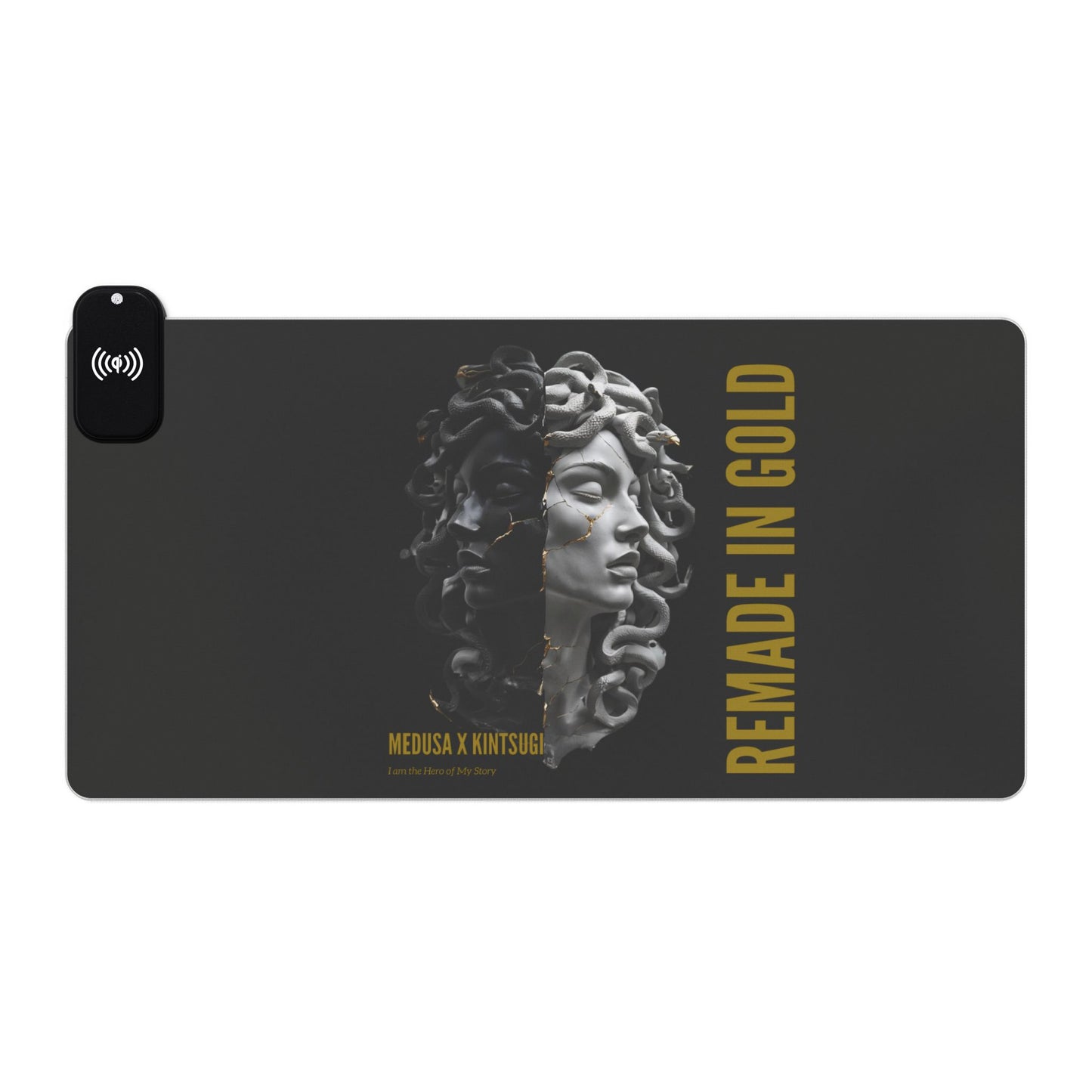 Medusa x Kintsugi™ LED Gaming Mouse Pad – Remade in Gold™