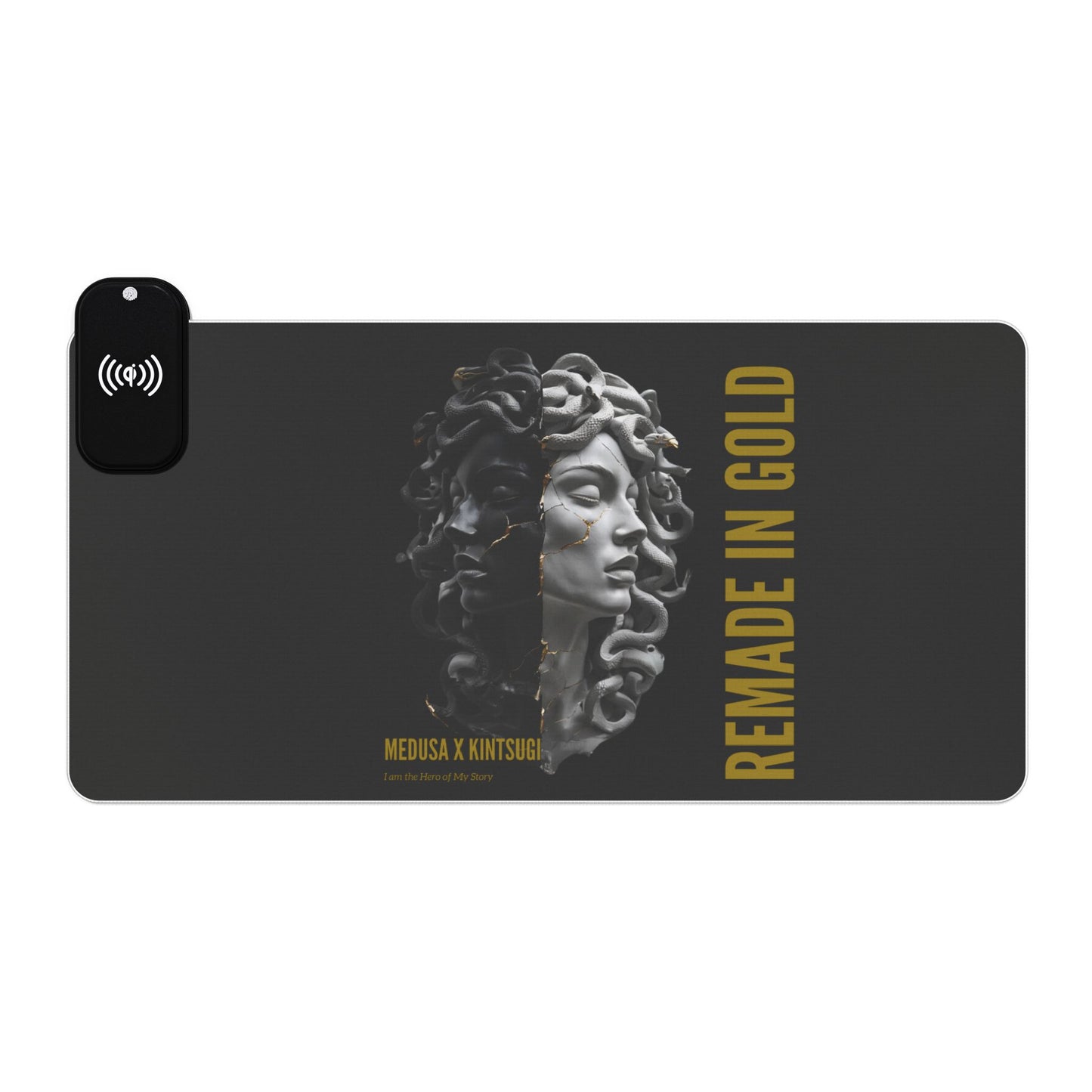 Medusa x Kintsugi™ LED Gaming Mouse Pad – Remade in Gold™