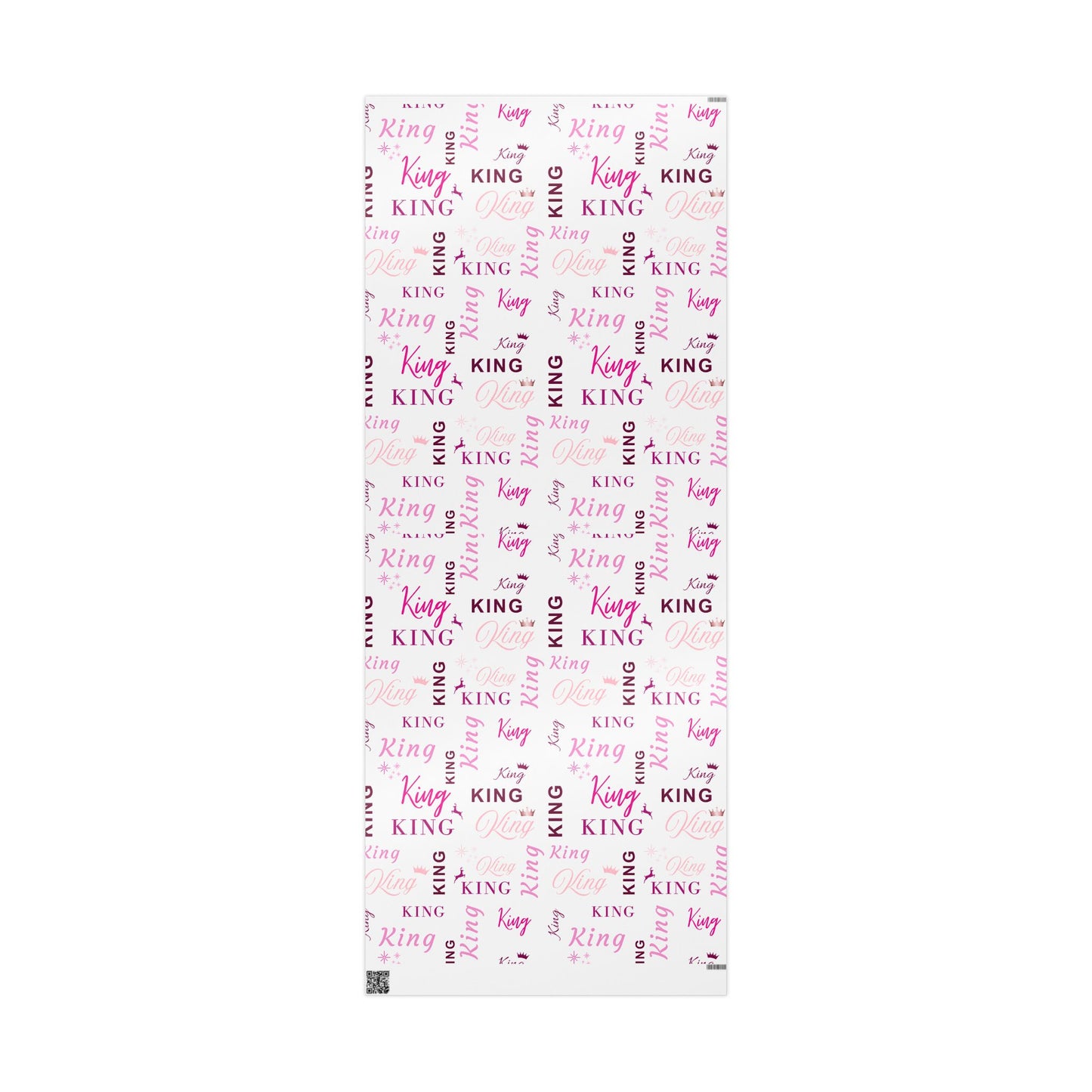 King, All Wrapped-up Wrapping Papers with Pink text