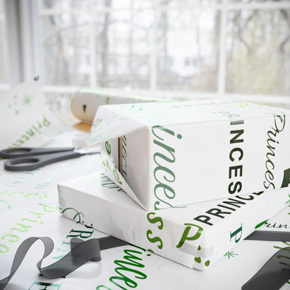 Princess, All Wrapped-up Wrapping Papers with Green text