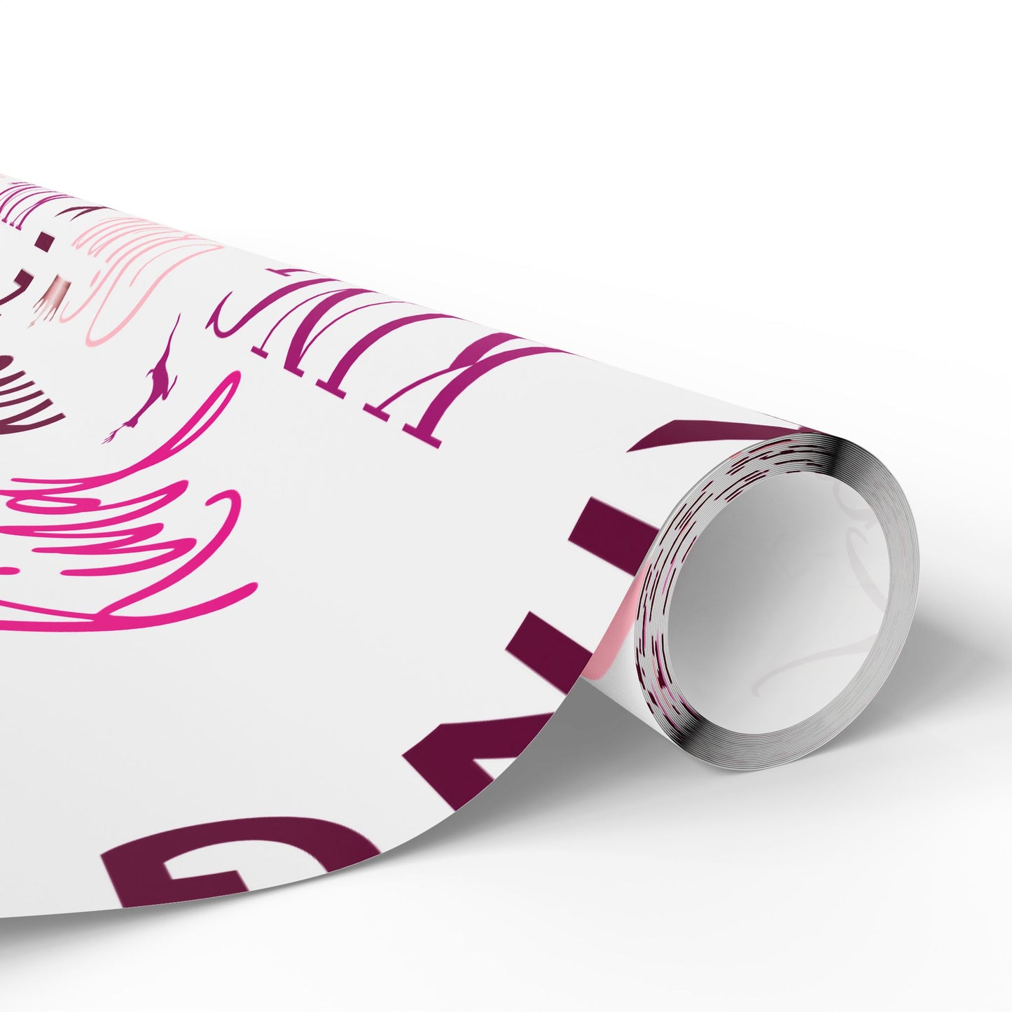 King, All Wrapped-up Wrapping Papers with Pink text