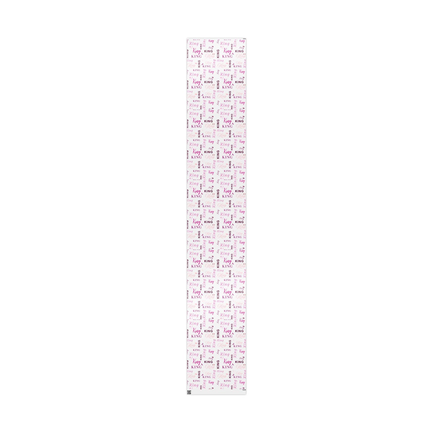 King, All Wrapped-up Wrapping Papers with Pink text