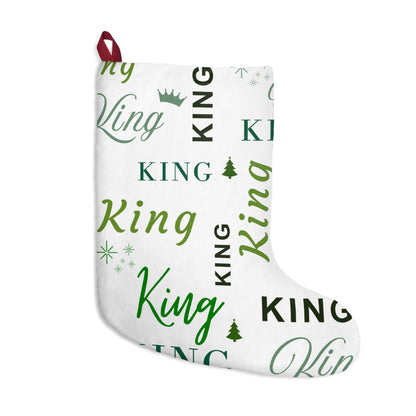 Christmas Stocking - King, All Wrapped-up  with Green text