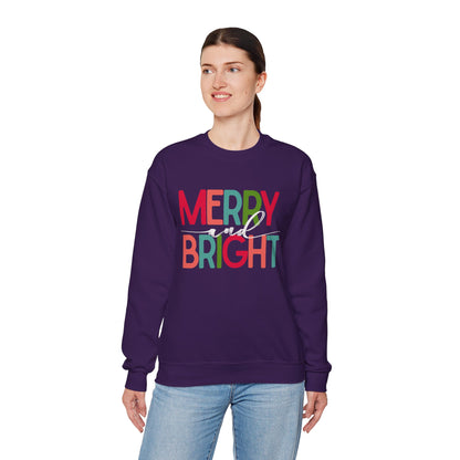 Merry and Bright Unisex Sweatshirt, Dark Colors