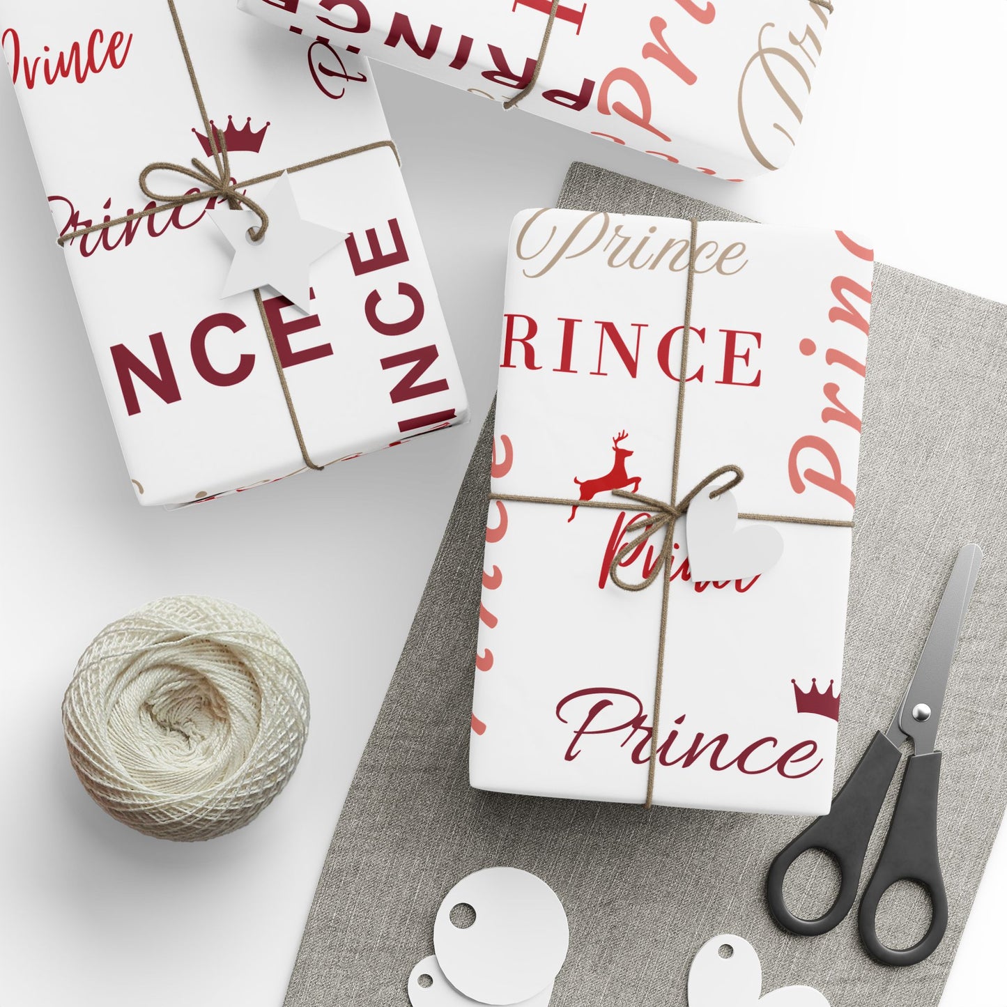 Prince, All Wrapped-up Wrapping Papers with Red text