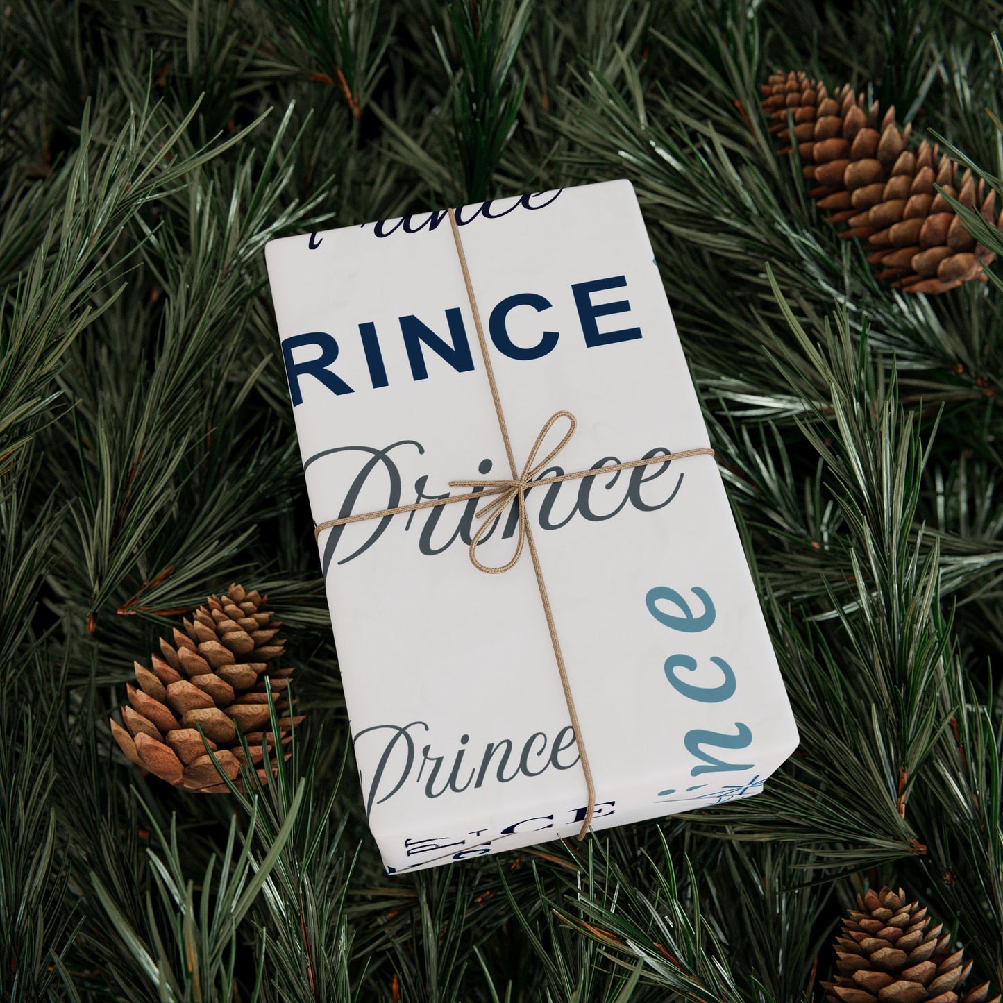 Prince, All Wrapped-up Wrapping Papers with Blue text