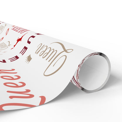 Queen, All Wrapped-up Wrapping Papers with Red text