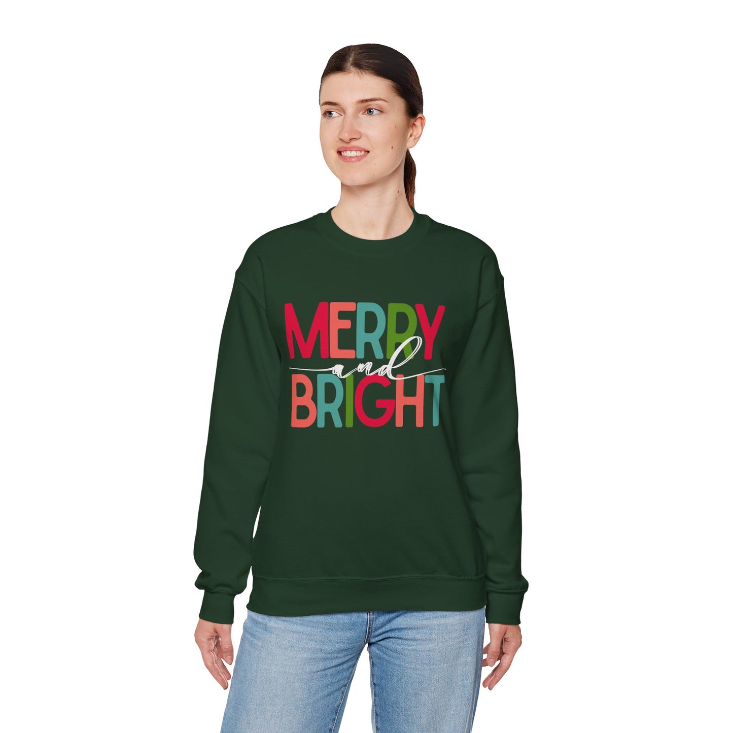 Merry and Bright Unisex Sweatshirt, Dark Colors