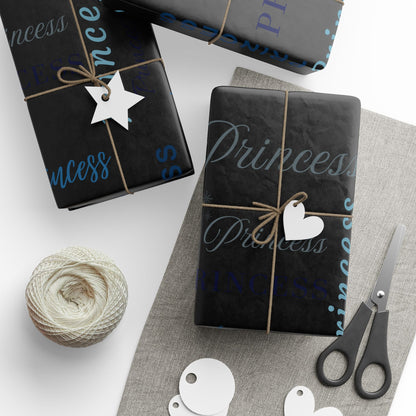 Princess, All Wrapped-up Wrapping Papers with Blue text