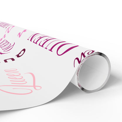 Queen, All Wrapped-up Wrapping Papers with Pink text