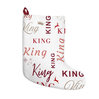 Christmas Stocking - King All Wrapped-up with Red text