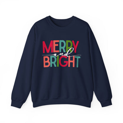 Merry and Bright Unisex Sweatshirt, Dark Colors