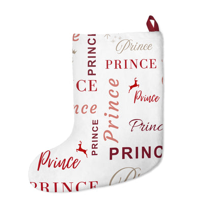 Christmas Stocking - Prince, All Wrapped-up with Red text