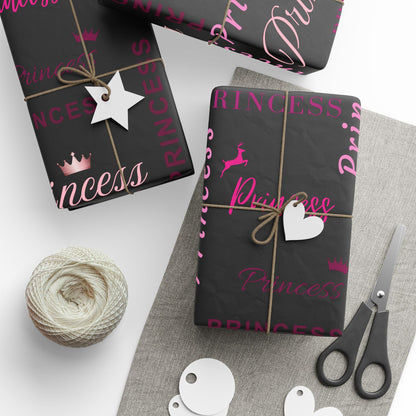 Princess, All Wrapped-up Wrapping Papers with Pink text