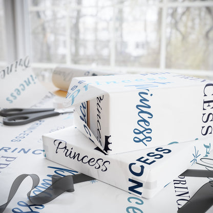 Princess, All Wrapped-up Wrapping Papers with Blue text