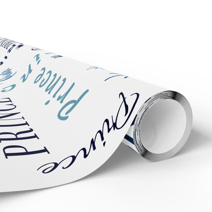 Prince, All Wrapped-up Wrapping Papers with Blue text