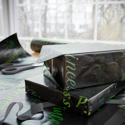 Princess, All Wrapped-up Wrapping Papers with Green text