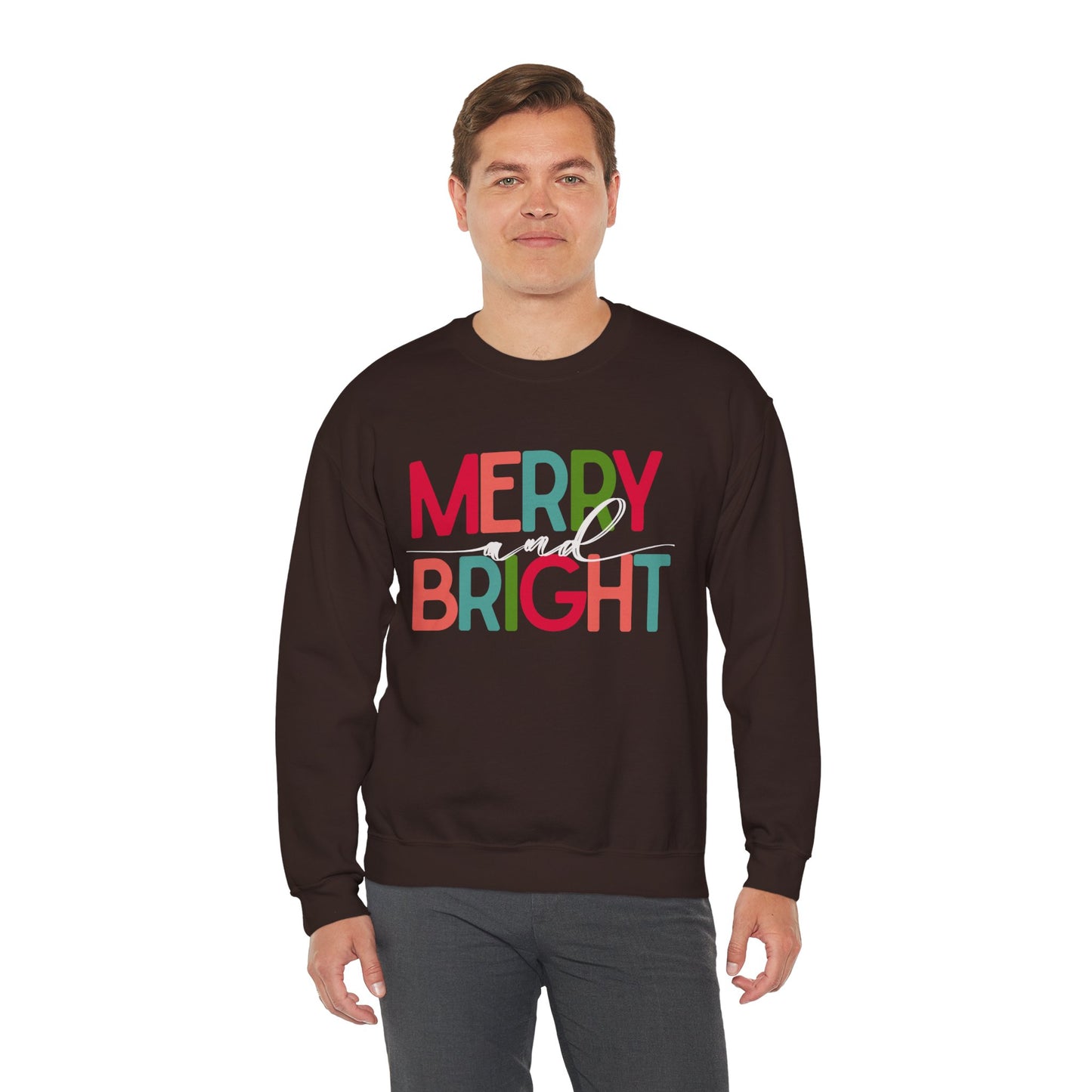 Merry and Bright Unisex Sweatshirt, Dark Colors