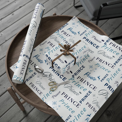 Prince, All Wrapped-up Wrapping Papers with Blue text