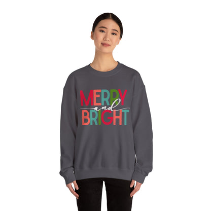 Merry and Bright Unisex Sweatshirt, Dark Colors