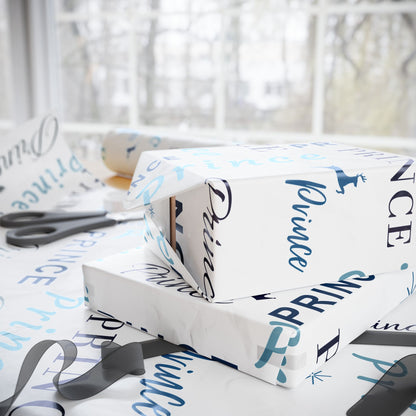 Prince, All Wrapped-up Wrapping Papers with Blue text