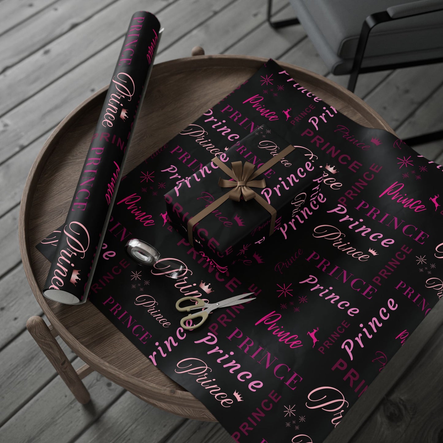 Prince, All Wrapped-up Wrapping Papers with Pink text