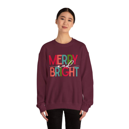 Merry and Bright Unisex Sweatshirt, Dark Colors