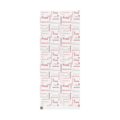 Princess All Wrapped-up Wrapping Papers with Red Text