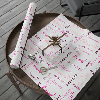 Princess, All Wrapped-up Wrapping Papers with Pink text