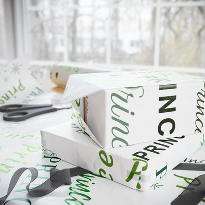 Prince, All Wrapped-up Wrapping Papers with Green text