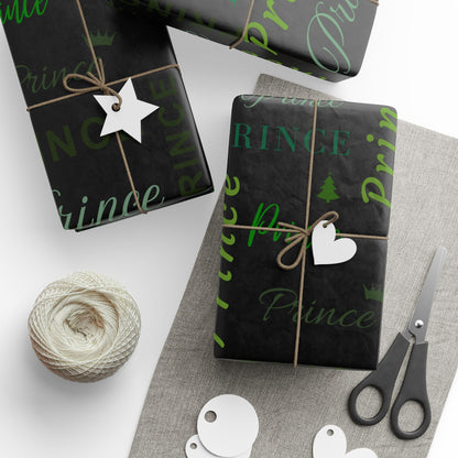 Prince, All Wrapped-up Wrapping Papers with Green text