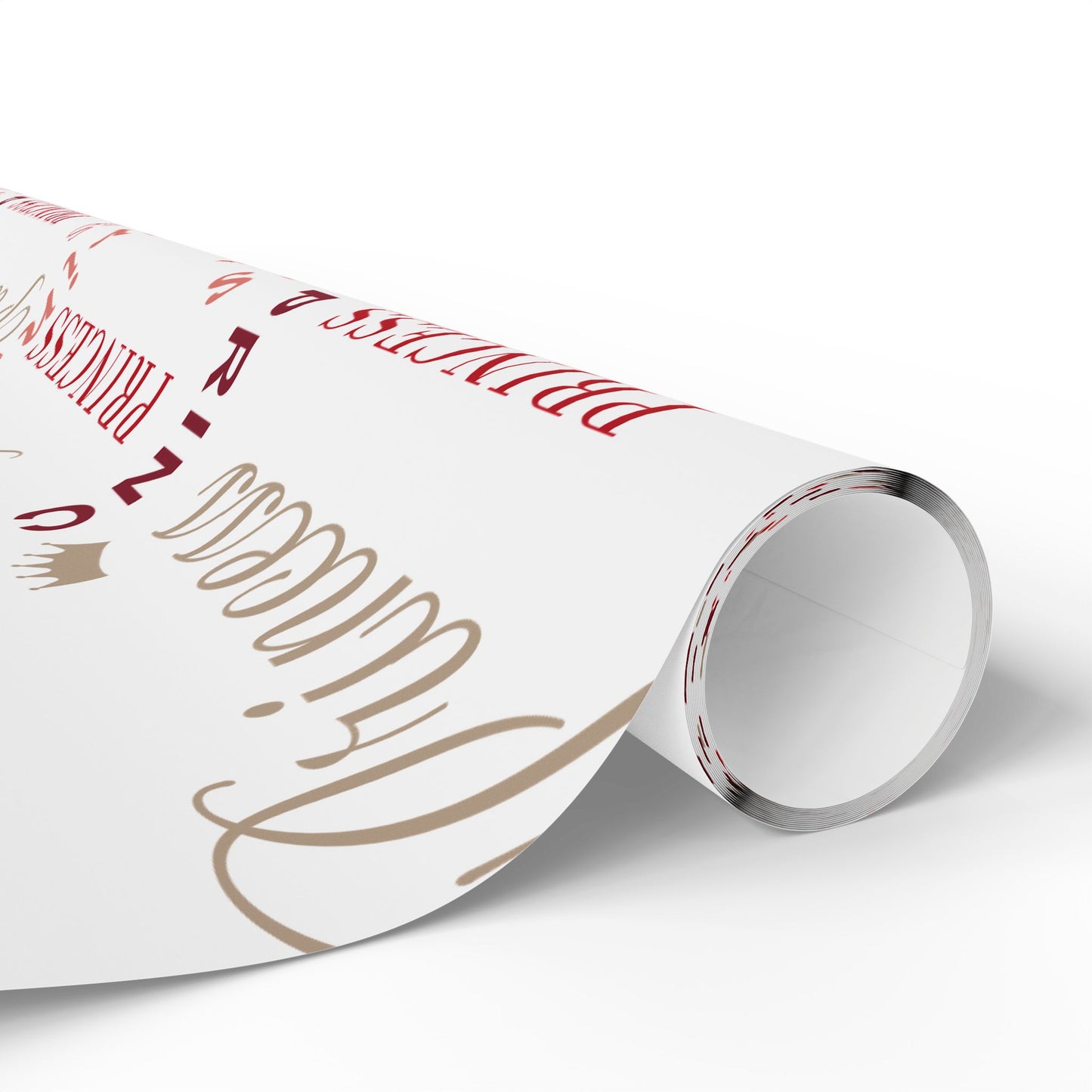 Princess All Wrapped-up Wrapping Papers with Red Text