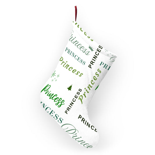 Christmas Stocking - Princess, All Wrapped-up with Green text