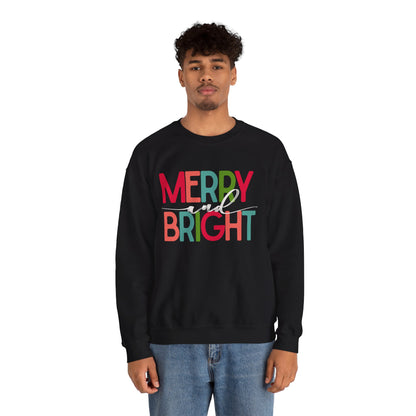 Merry and Bright Unisex Sweatshirt, Dark Colors