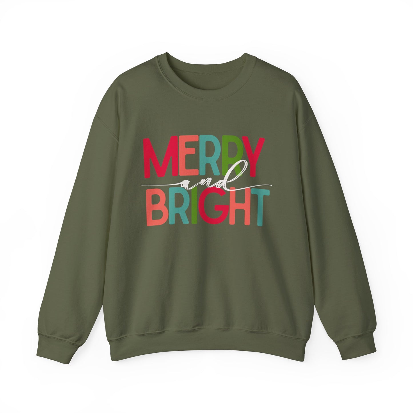 Merry and Bright Unisex Sweatshirt, Dark Colors