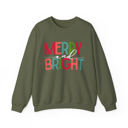 Merry and Bright Unisex Sweatshirt, Dark Colors