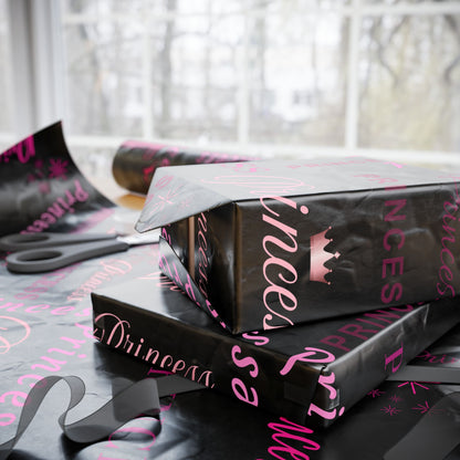 Princess, All Wrapped-up Wrapping Papers with Pink text