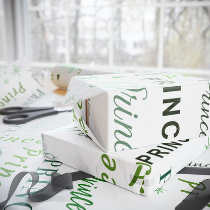 Prince, All Wrapped-up Wrapping Papers with Green text