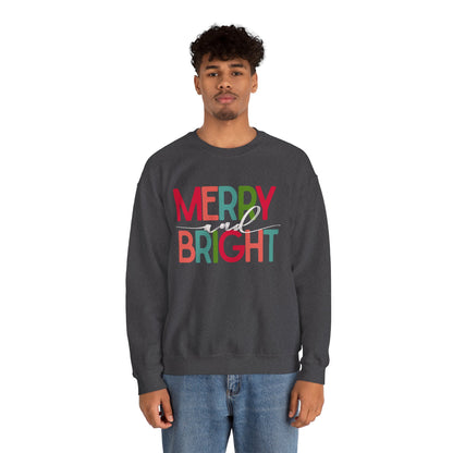 Merry and Bright Unisex Sweatshirt, Dark Colors