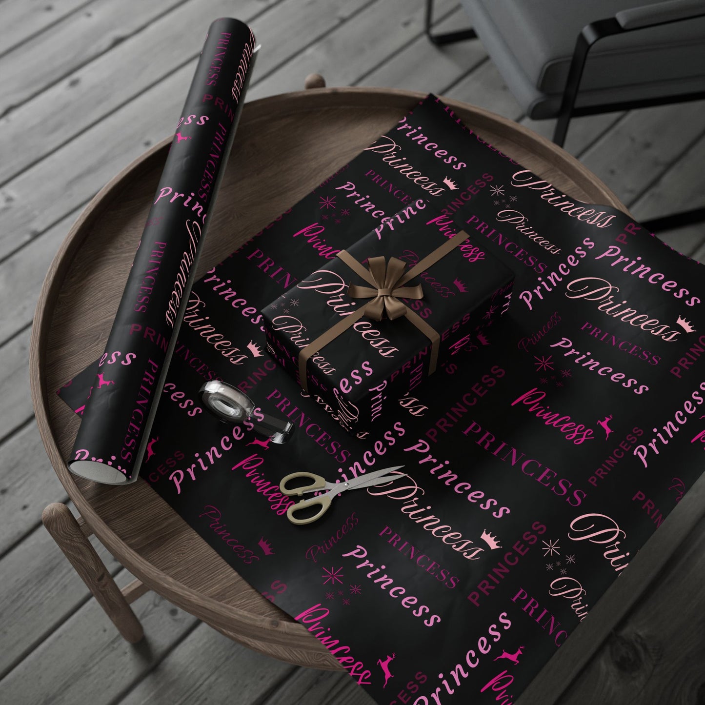 Princess, All Wrapped-up Wrapping Papers with Pink text