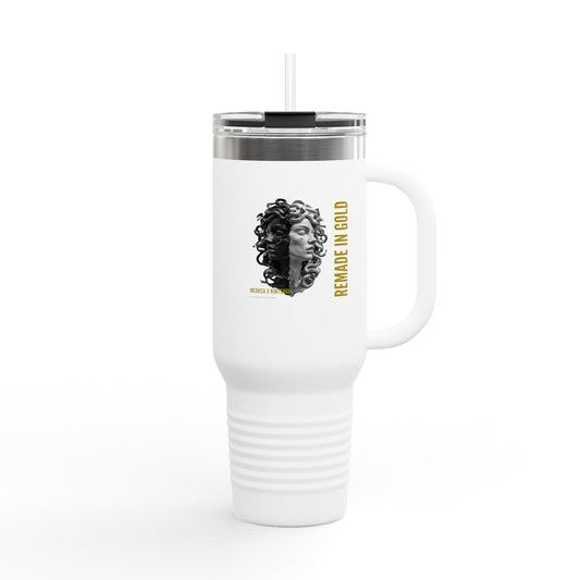Medusa x Kintsugi 40oz Travel Mug – Remade in Gold™