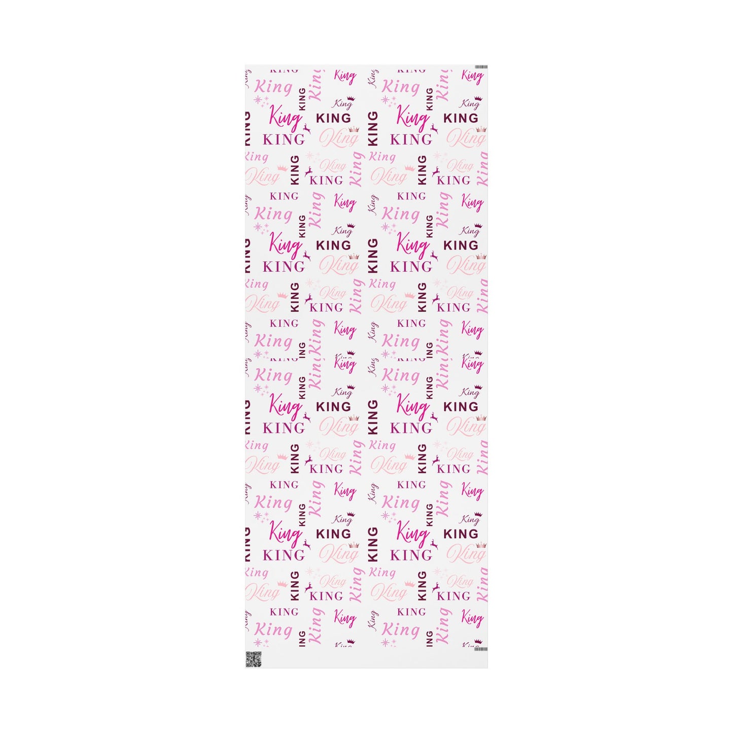 King, All Wrapped-up Wrapping Papers with Pink text