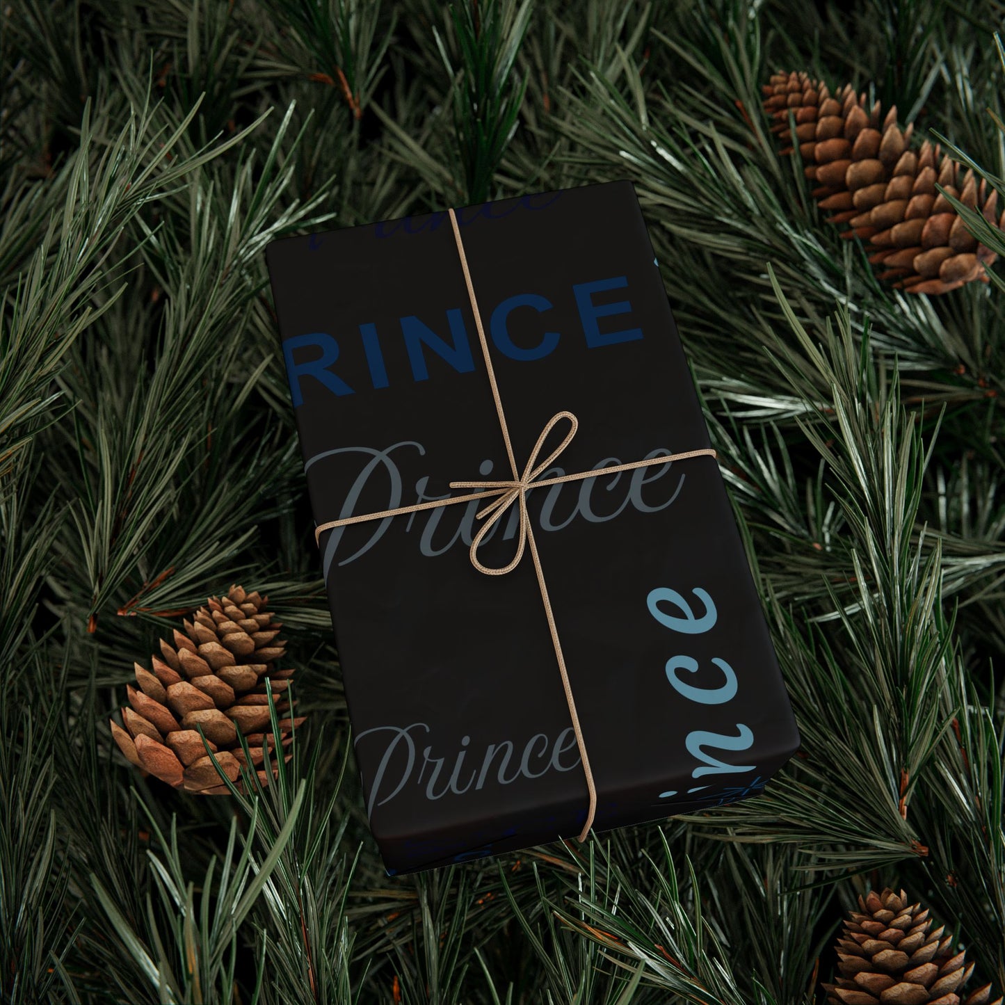 Prince, All Wrapped-up Wrapping Papers with Blue text