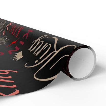 King, All Wrapped-up Wrapping Papers with Red text