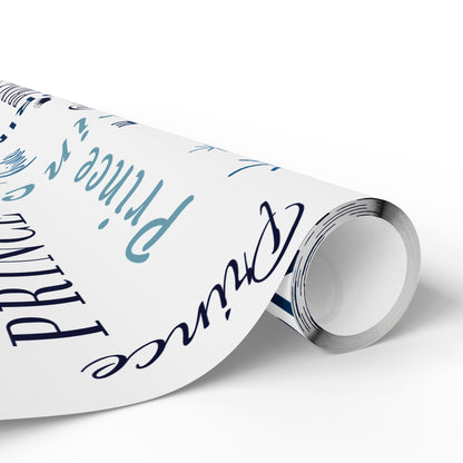 Prince, All Wrapped-up Wrapping Papers with Blue text