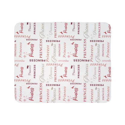 Princess, All Wrapped-up Fleece Sherpa Blanket with Red text