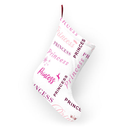 Christmas Stocking - Princess, All Wrapped-up with Pink text