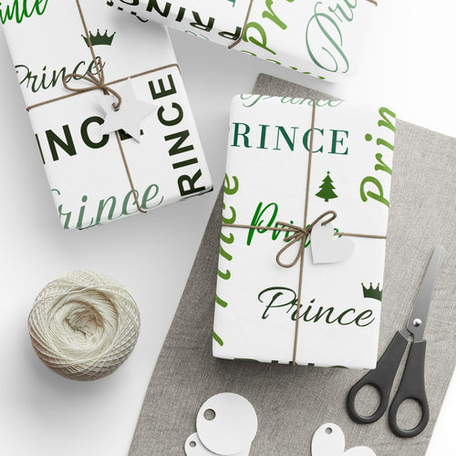 Prince, All Wrapped-up Wrapping Papers with Green text